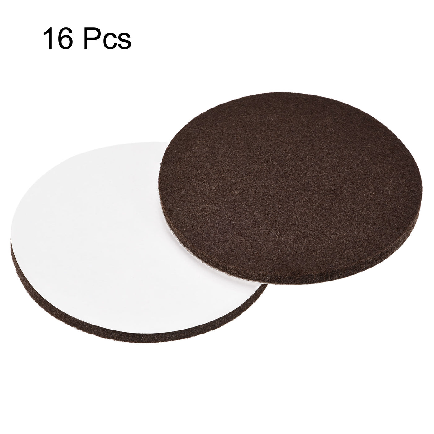 uxcell Uxcell Felt Furniture Pads 90mm Dia Self-stick Anti-scratch Floor Protector Brown 16pcs