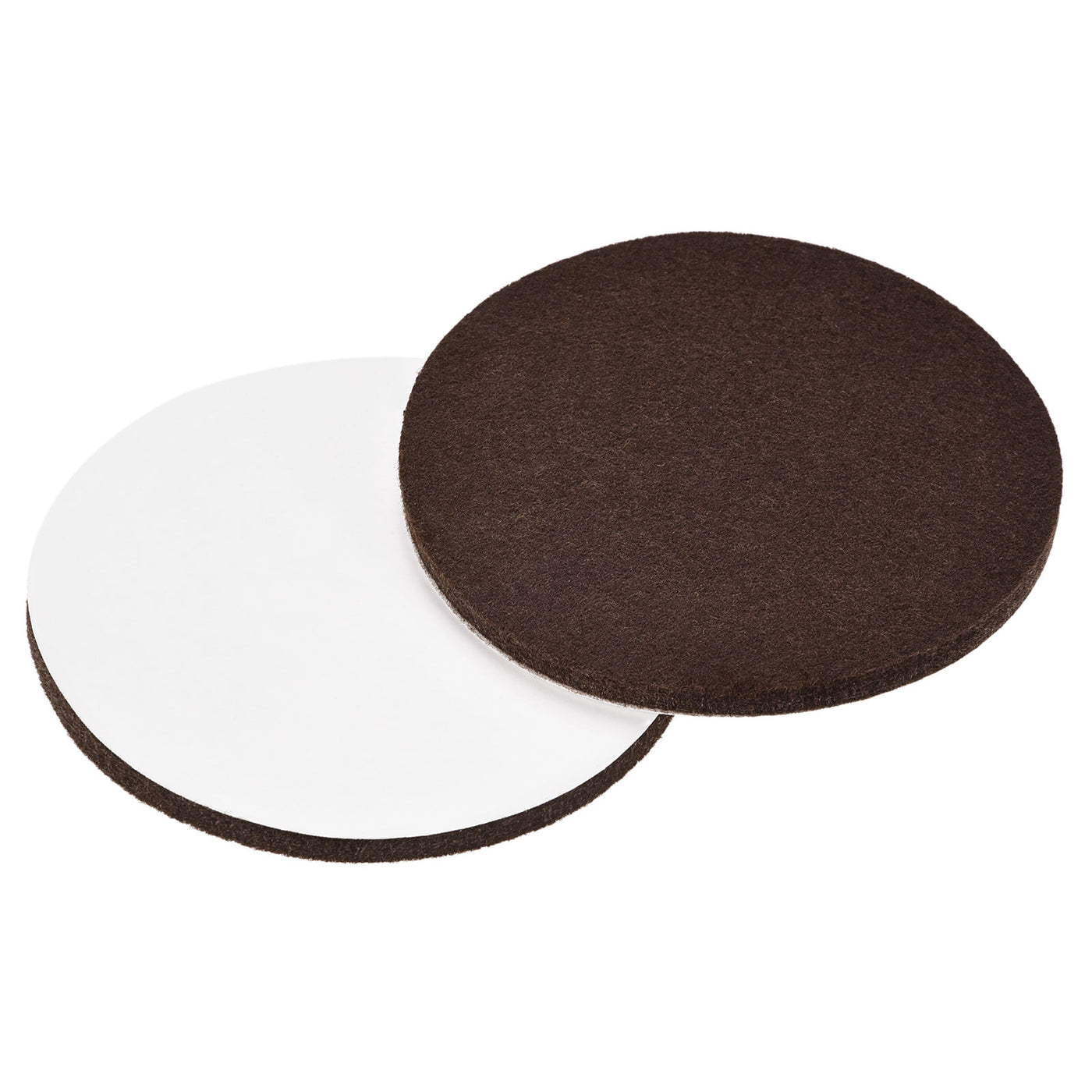 uxcell Uxcell Felt Furniture Pads 90mm Dia Self-stick Anti-scratch Floor Protector Brown 16pcs