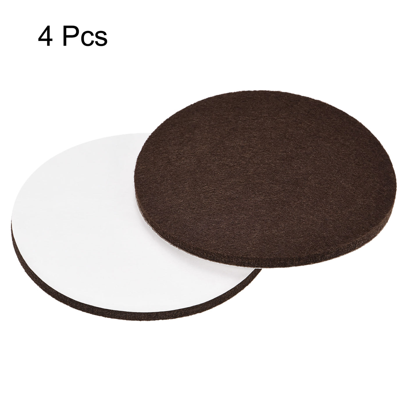 uxcell Uxcell Felt Furniture Pads 100mm Self-stick Anti-scratch Floor Protector Brown 4pcs