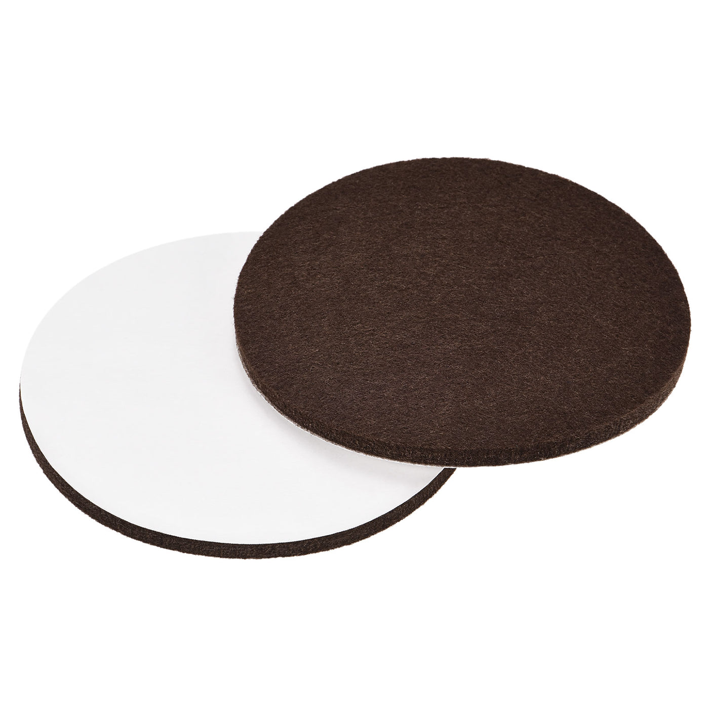 uxcell Uxcell Felt Furniture Pads 100mm Self-stick Anti-scratch Floor Protector Brown 4pcs