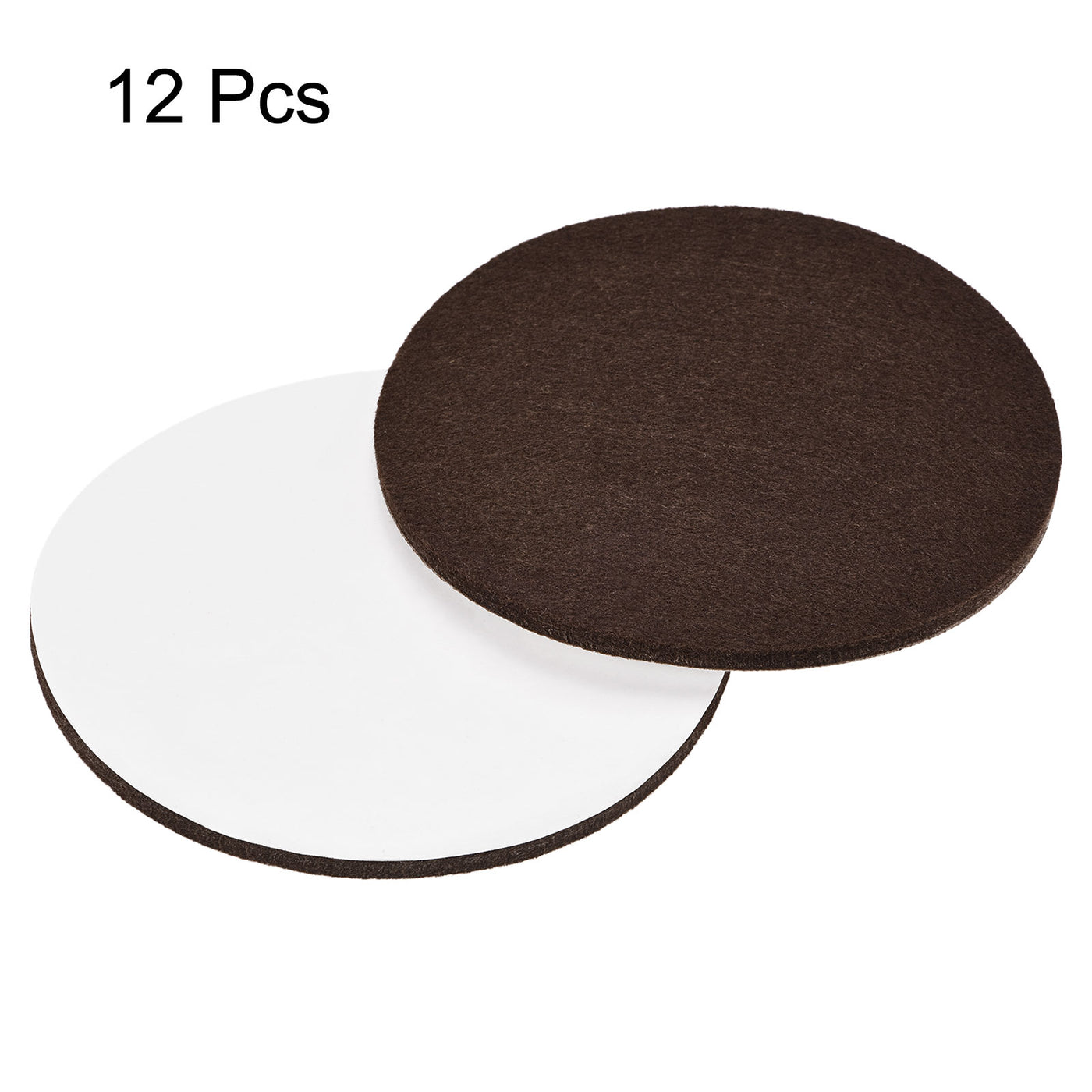 uxcell Uxcell Felt Furniture Pads 125mm Self-stick Anti-scratch Floor Protector Brown 12pcs