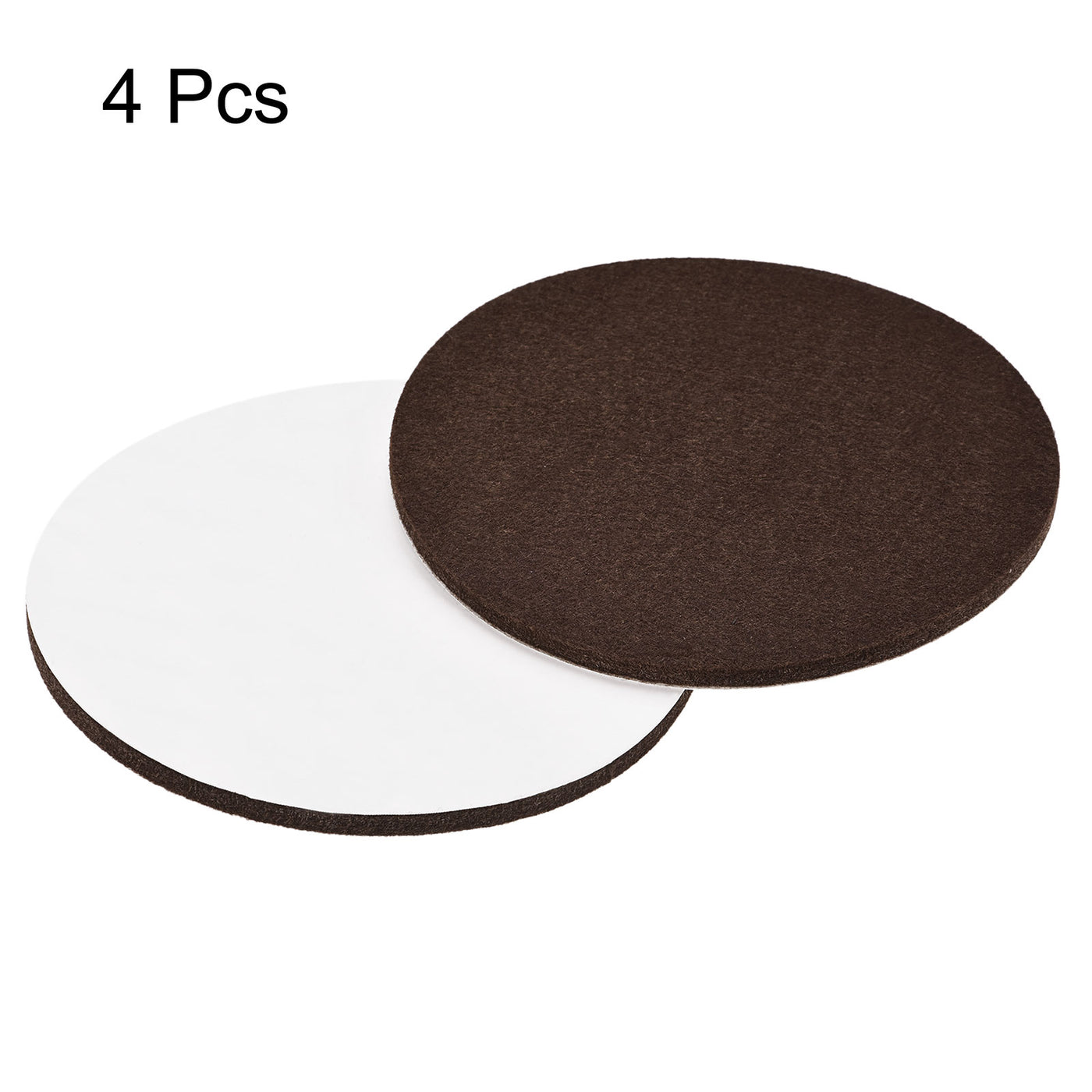 uxcell Uxcell Felt Furniture Pads 127mm Self-stick Anti-scratch Floor Protector Brown 4pcs