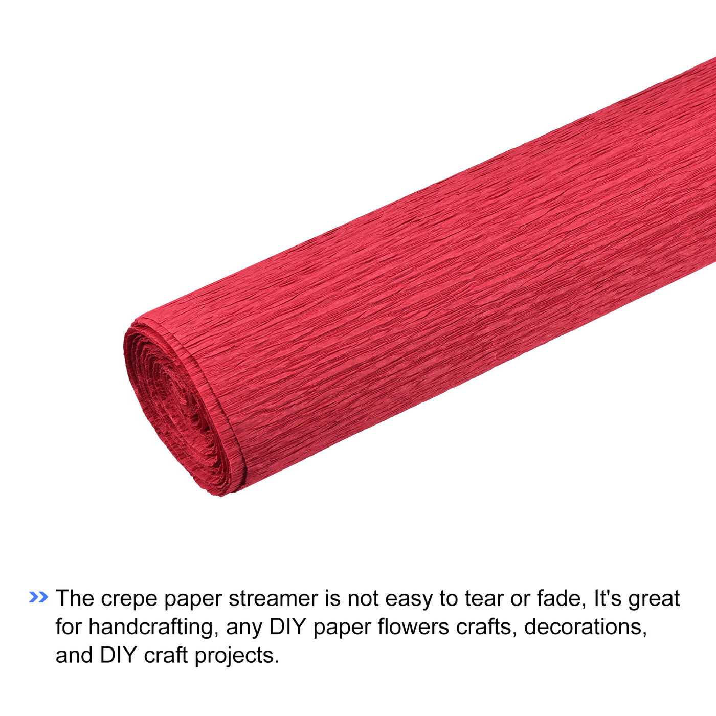 Harfington Crepe Paper Roll Crepe Paper Decoration 7.5ft Long 20 Inch Wide, Red