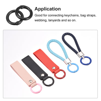 Harfington Uxcell Round Spring O Rings, Trigger Buckle Snap for Bags, Purses, Keyrings