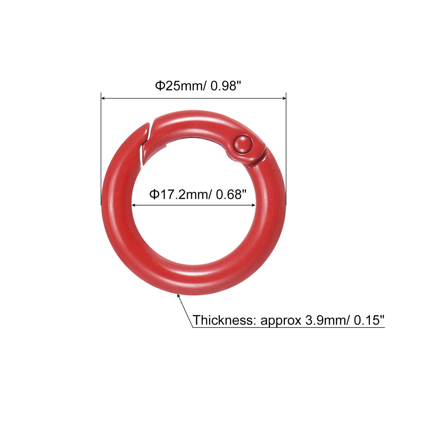 uxcell Uxcell Round Spring O Rings, Trigger Buckle Snap for Bags, Purses, Keyrings