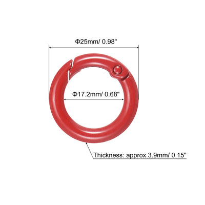 Harfington Uxcell Round Spring O Rings, Trigger Buckle Snap for Bags, Purses, Keyrings