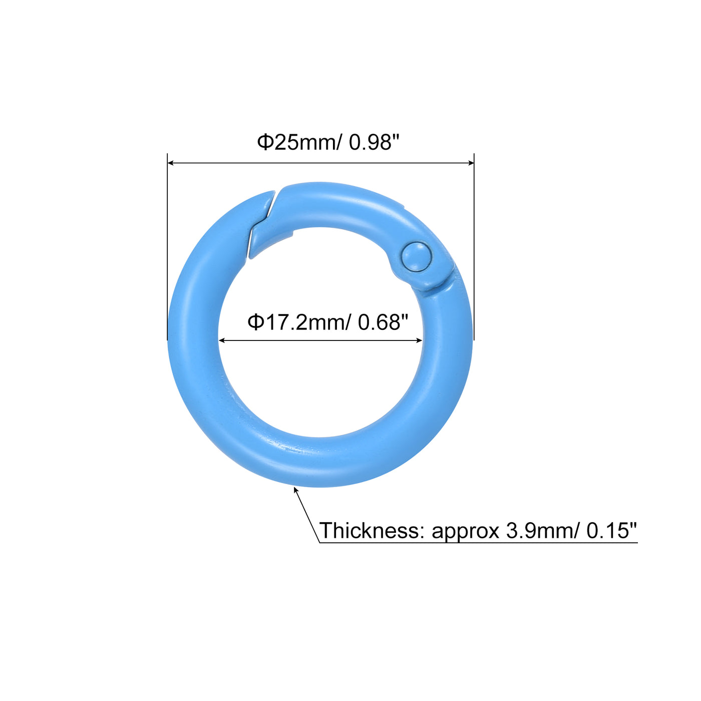 uxcell Uxcell Round Spring O Rings, Trigger Buckle Snap for Bags, Purses, Keyrings