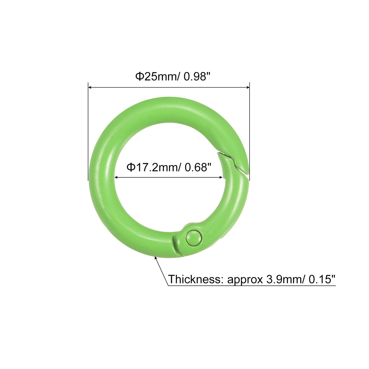 uxcell Uxcell Round Spring O Rings, Trigger Buckle Snap for Bags, Purses, Keyrings