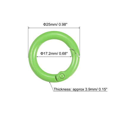 Harfington Uxcell Round Spring O Rings, Trigger Buckle Snap for Bags, Purses, Keyrings