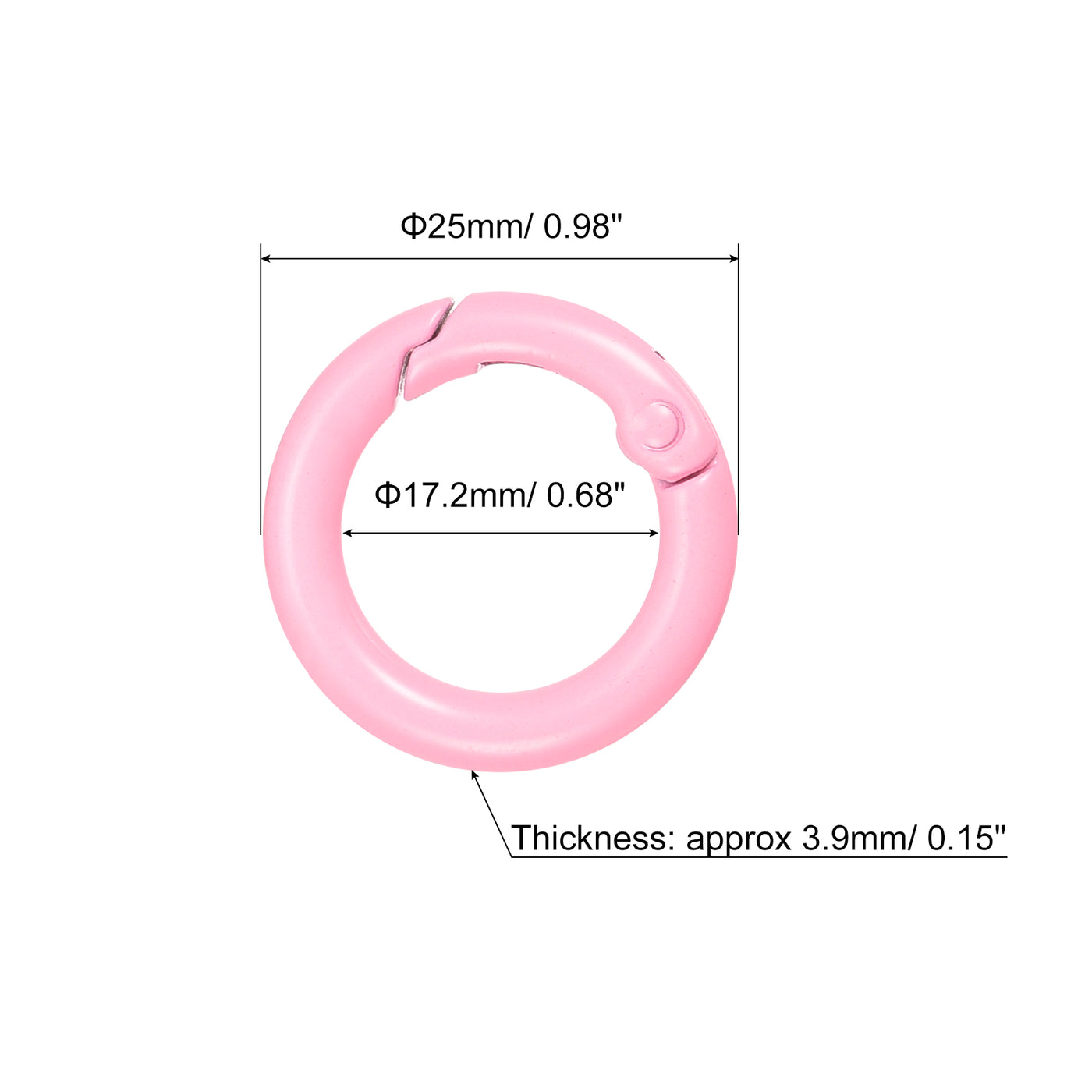 uxcell Uxcell Round Spring O Rings, Trigger Buckle Snap for Bags, Purses, Keyrings