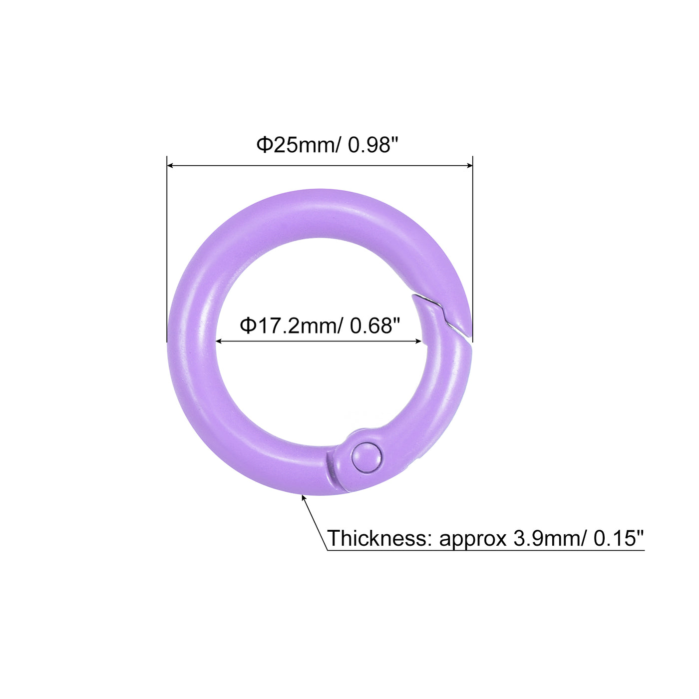 uxcell Uxcell Round Spring O Rings, Trigger Buckle Snap for Bags, Purses, Keyrings