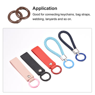 Harfington Uxcell Round Spring O Ring, Trigger Buckle Snap for Bags, Purses, Keyrings