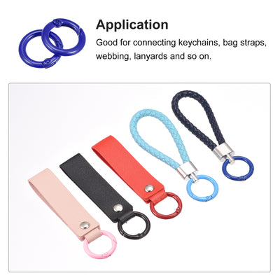 Harfington Uxcell Round Spring O Rings, Trigger Buckle Snap for Bags, Purses, Keyrings