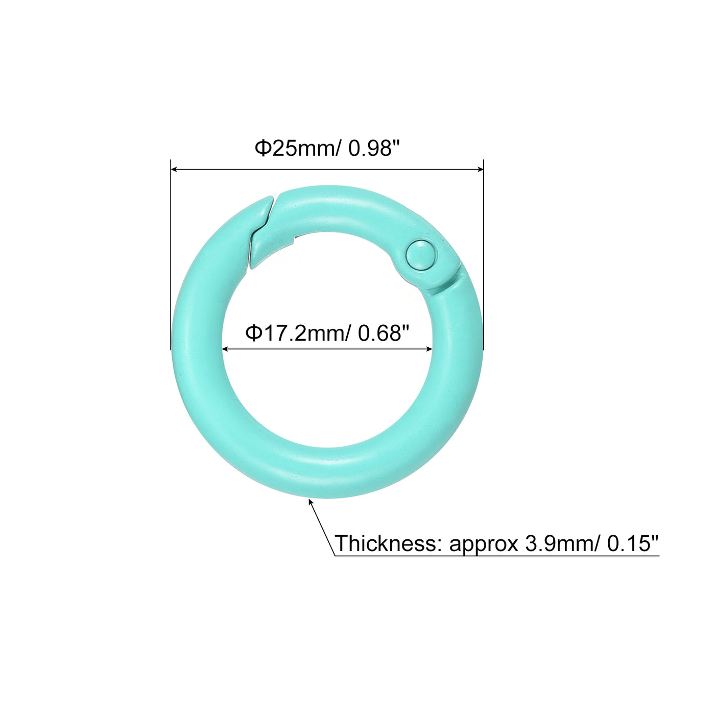 uxcell Uxcell Round Spring O Rings, Trigger Buckle Snap for Bags, Purses, Keyrings