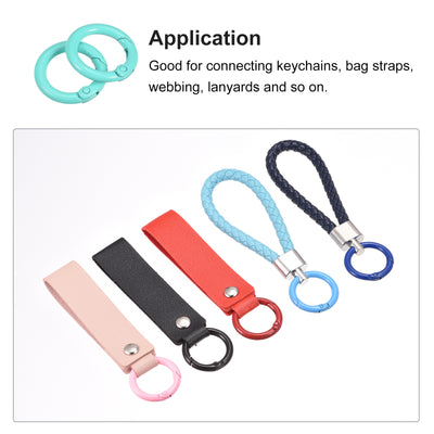 Harfington Uxcell Round Spring O Rings, Trigger Buckle Snap for Bags, Purses, Keyrings