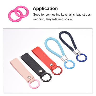 Harfington Uxcell Round Spring O Rings, Trigger Buckle Snap for Bags, Purses, Keyrings