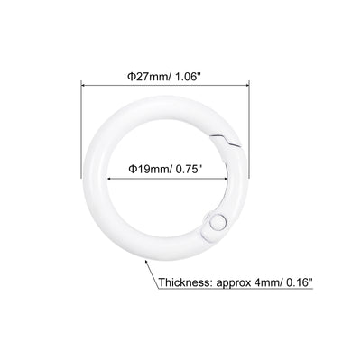 Harfington Uxcell Round Spring O Rings, Trigger Buckle Snap for Bags, Purses, Keyrings