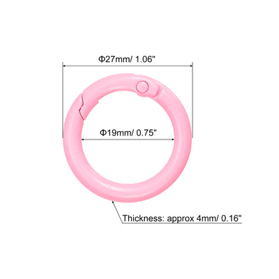 Harfington Uxcell Round Spring O Rings, Trigger Buckle Snap for Bags, Purses, Keyrings