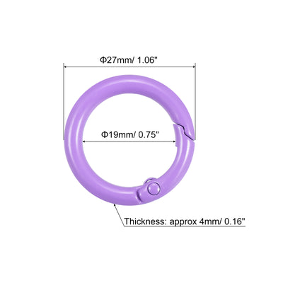 Harfington Uxcell Round Spring O Rings, Trigger Buckle Snap for Bags, Purses, Keyrings