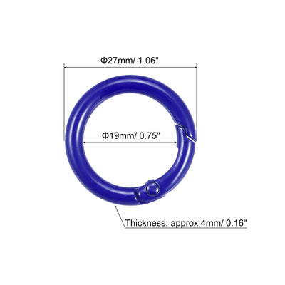 Harfington Uxcell Round Spring O Rings, Trigger Buckle Snap for Bags, Purses, Keyrings