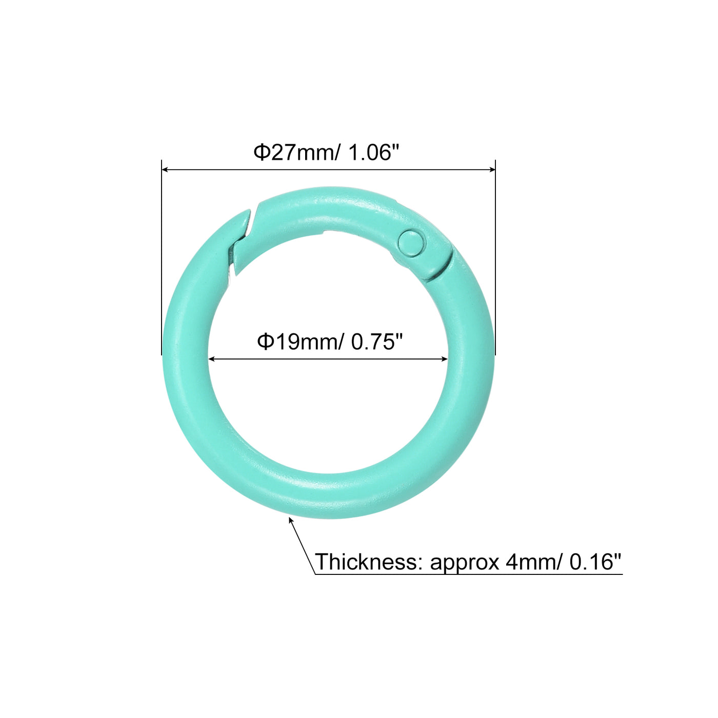 uxcell Uxcell Round Spring O Rings, Trigger Buckle Snap for Bags, Purses, Keyrings