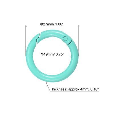 Harfington Uxcell Round Spring O Rings, Trigger Buckle Snap for Bags, Purses, Keyrings