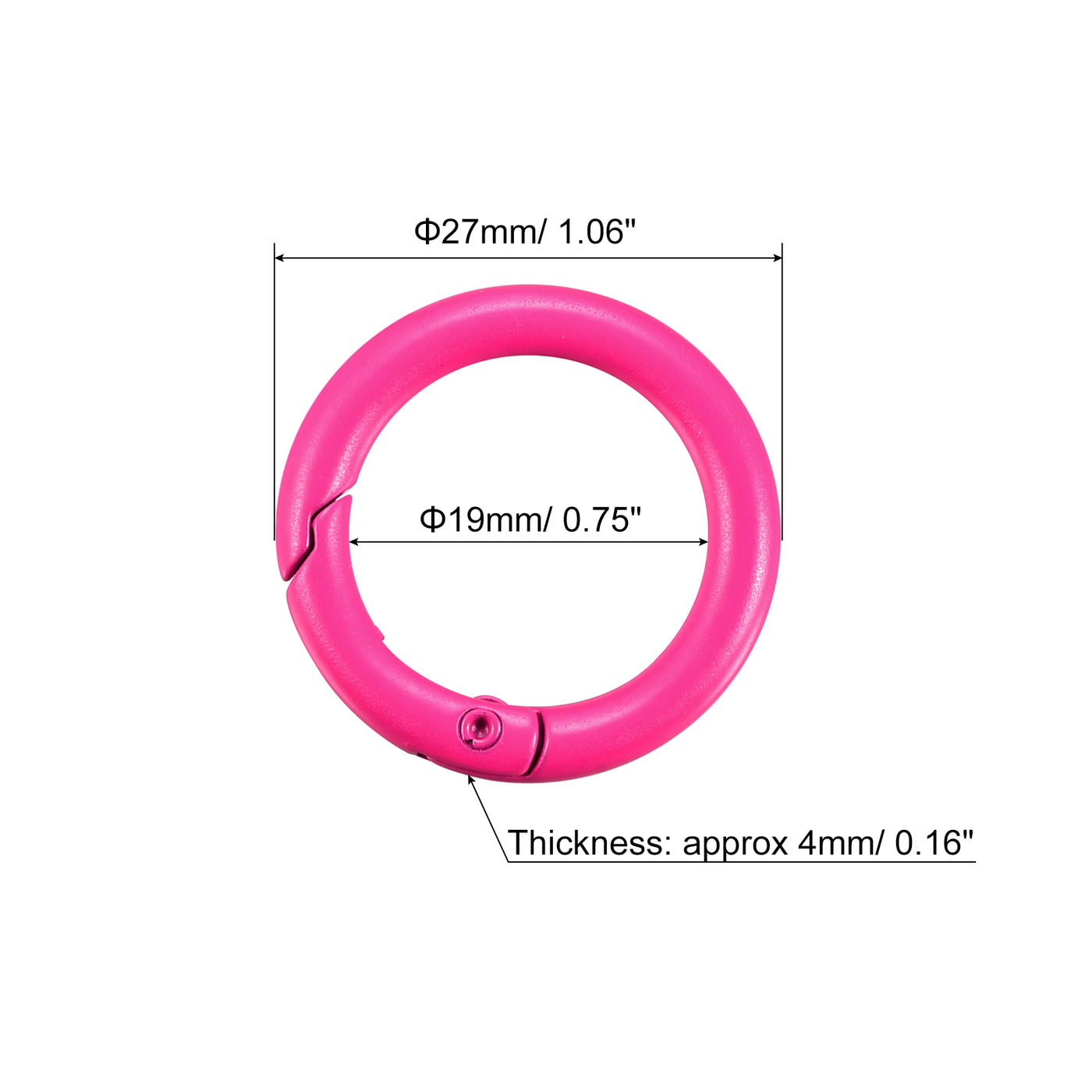 uxcell Uxcell Round Spring O Rings, Trigger Buckle Snap for Bags, Purses, Keyrings