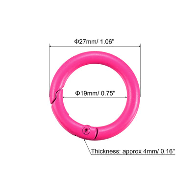 Harfington Uxcell Round Spring O Rings, Trigger Buckle Snap for Bags, Purses, Keyrings