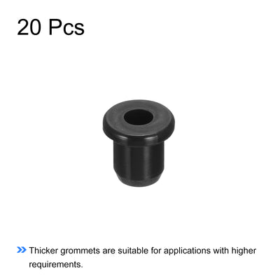 Harfington Rubber Grommet Mount Dia Round T Type for Wire Protection Electrical Parts