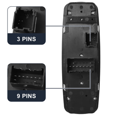 Harfington 68110866AB Front Left Driver Side Car Power Window Switch Compatible for Chrysler Town & Country 2012-2016 for Ram 1500 2013-2015