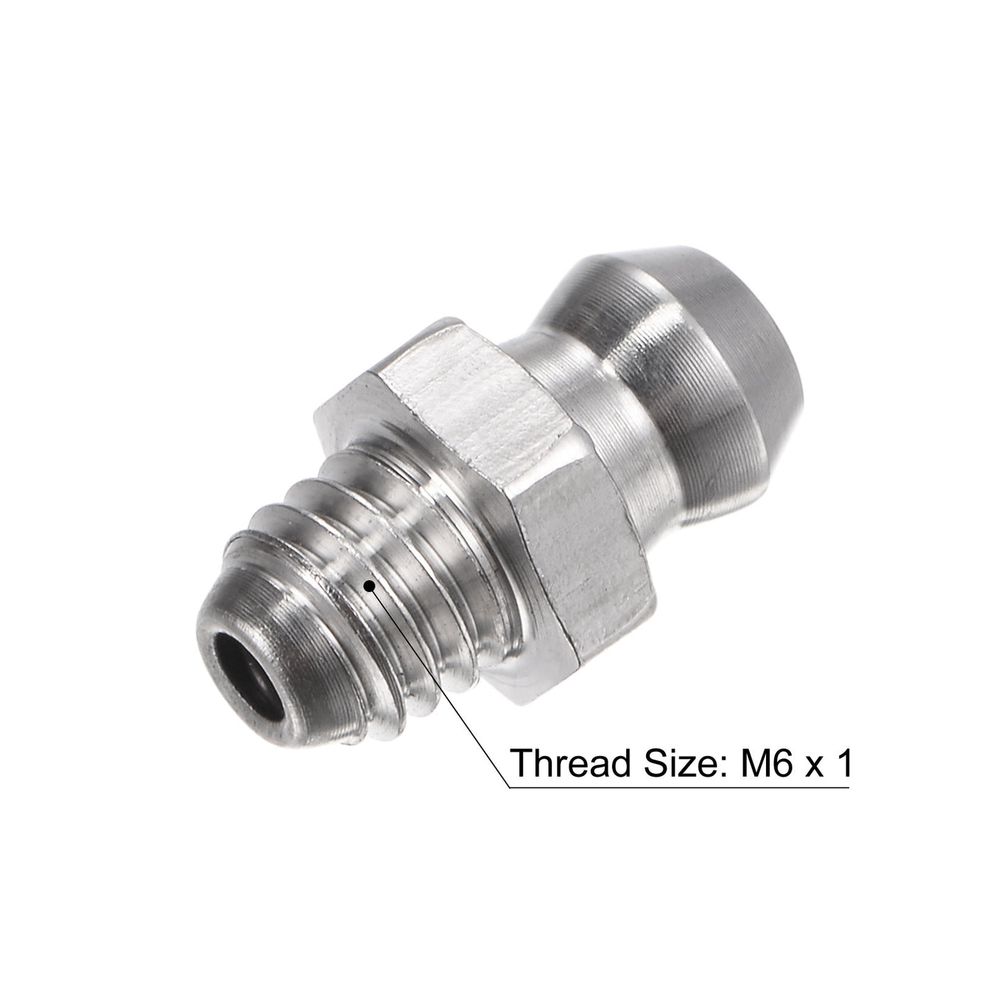 Harfington Stainless Steel Straight Hydraulic Grease Fitting Thread