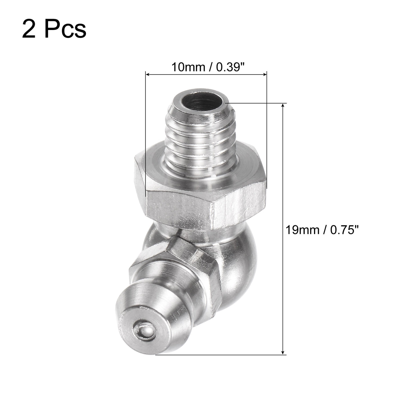 Harfington Stainless Steel Hydraulic Grease Fitting Tools