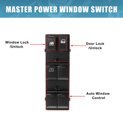 Harfington 25401ZN40A Fensterheberschalter Elektrische Fensterheber Schalter für Nissan Altima 2007 2008 2009 2010 2011 2012