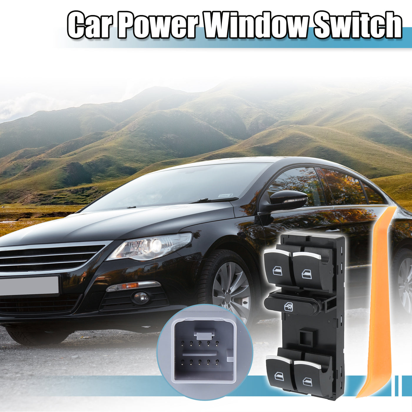 X AUTOHAUX Power Window Switch Driver Side Power Window Master Control Switch 5ND 959 857 for VW Golf Jetta Passat CC Polo Amarok Rabbit GTI R32 Caddy Touareg