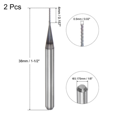 Harfington Diamond Film Coated End Mill Router Bits for PCB Plastic Fiber Wood