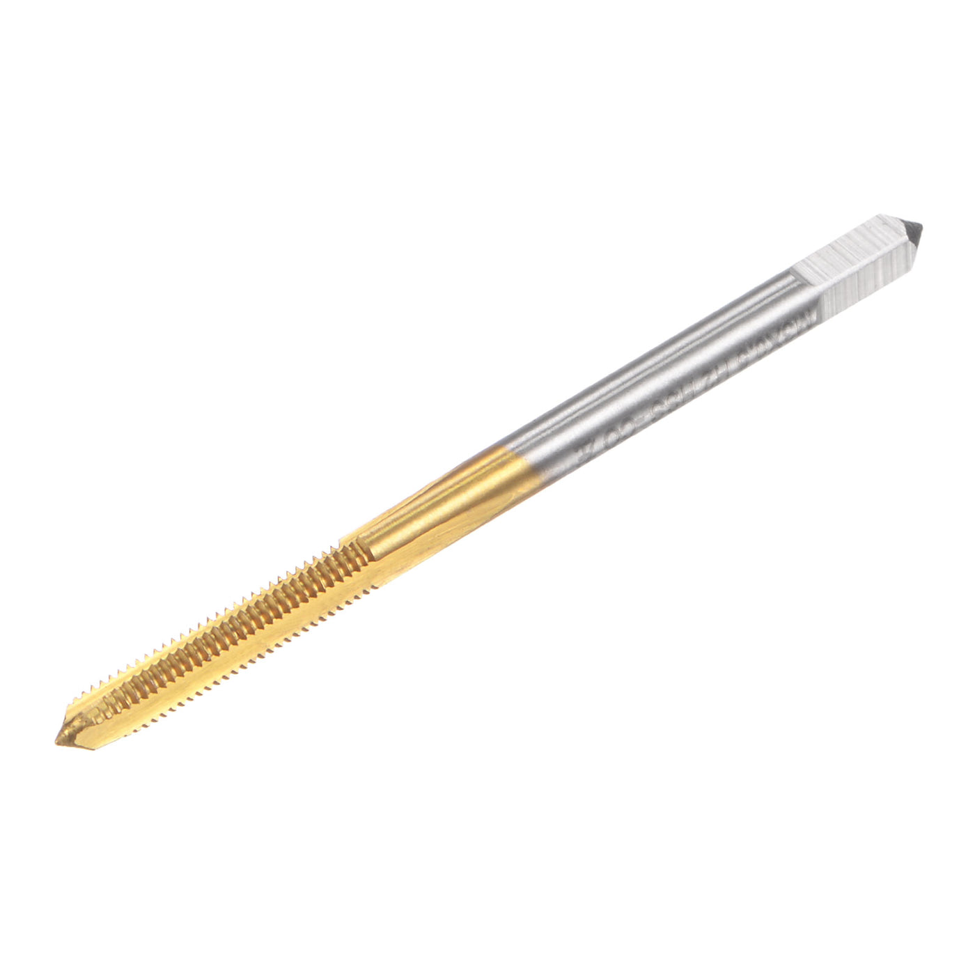 uxcell Uxcell M3 x 0.5 Left Hand Titanium Coated High Speed Steel Machine Straight Flute Tap