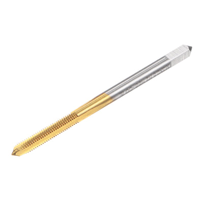 Harfington Uxcell M3 x 0.5 Left Hand Titanium Coated High Speed Steel Machine Straight Flute Tap