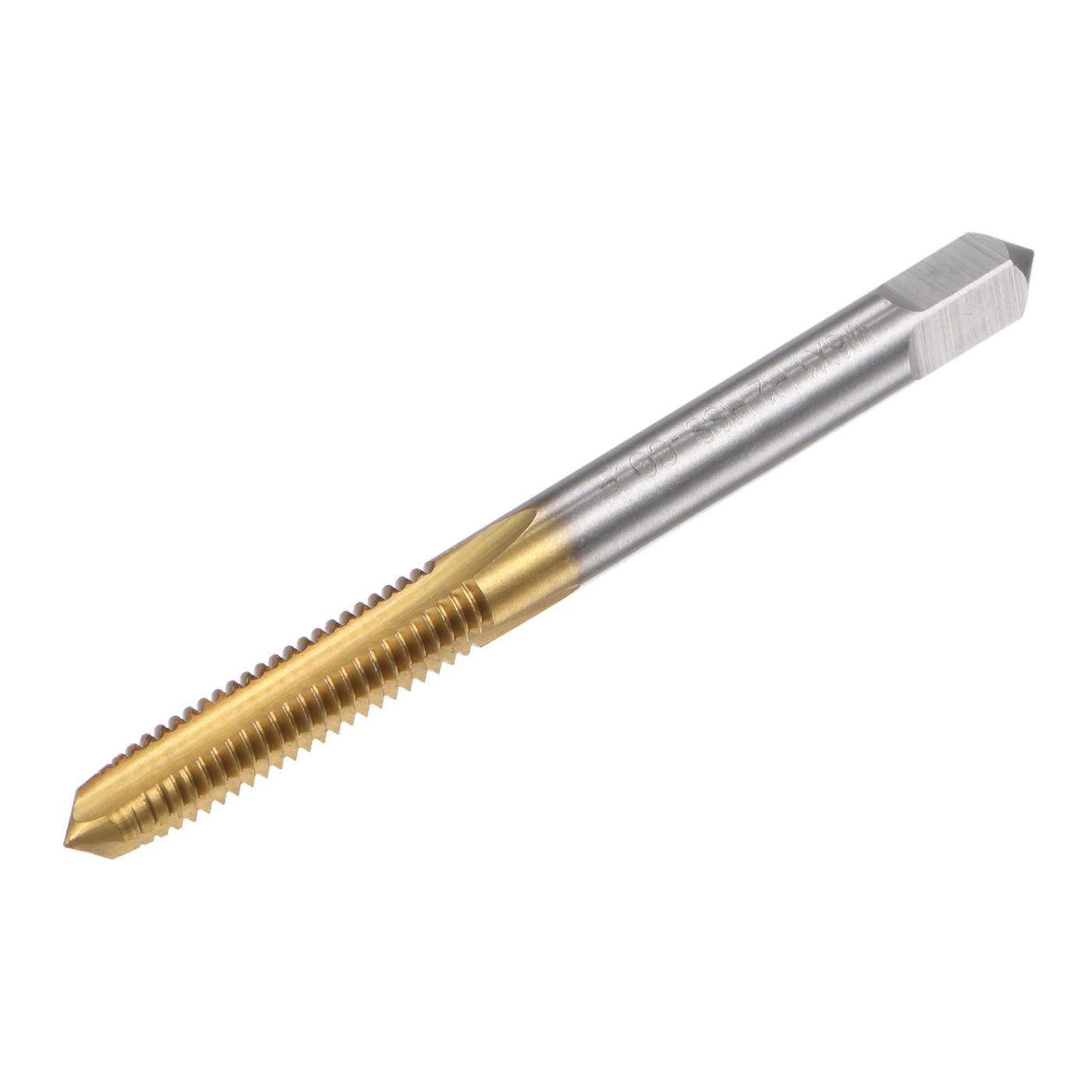 uxcell Uxcell M6 x 1 Left Hand Titanium Coated High Speed Steel Machine Straight Flute Tap