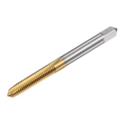 Harfington Uxcell M6 x 1 Left Hand Titanium Coated High Speed Steel Machine Straight Flute Tap