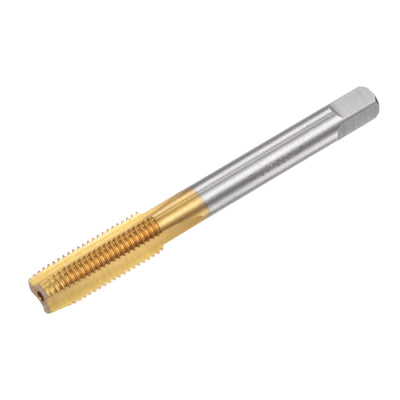 Harfington Uxcell M8 x 1 Left Hand Titanium Coated High Speed Steel Machine Straight Flute Tap