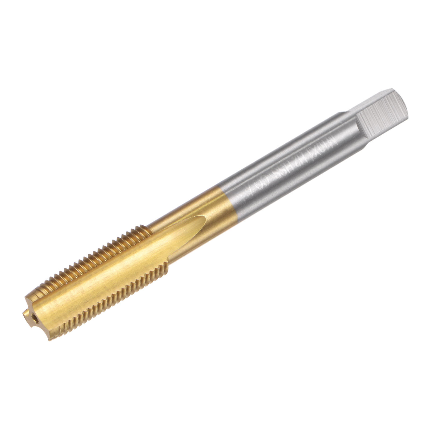 uxcell Uxcell M10 x 1 Left Hand Titanium Coated High Speed Steel Machine Straight Flute Tap