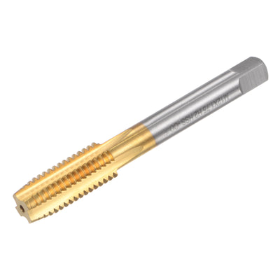 Harfington Uxcell M12 x 1.75 Left Hand Titanium Coated High Speed Steel Machine Straight Flute Tap