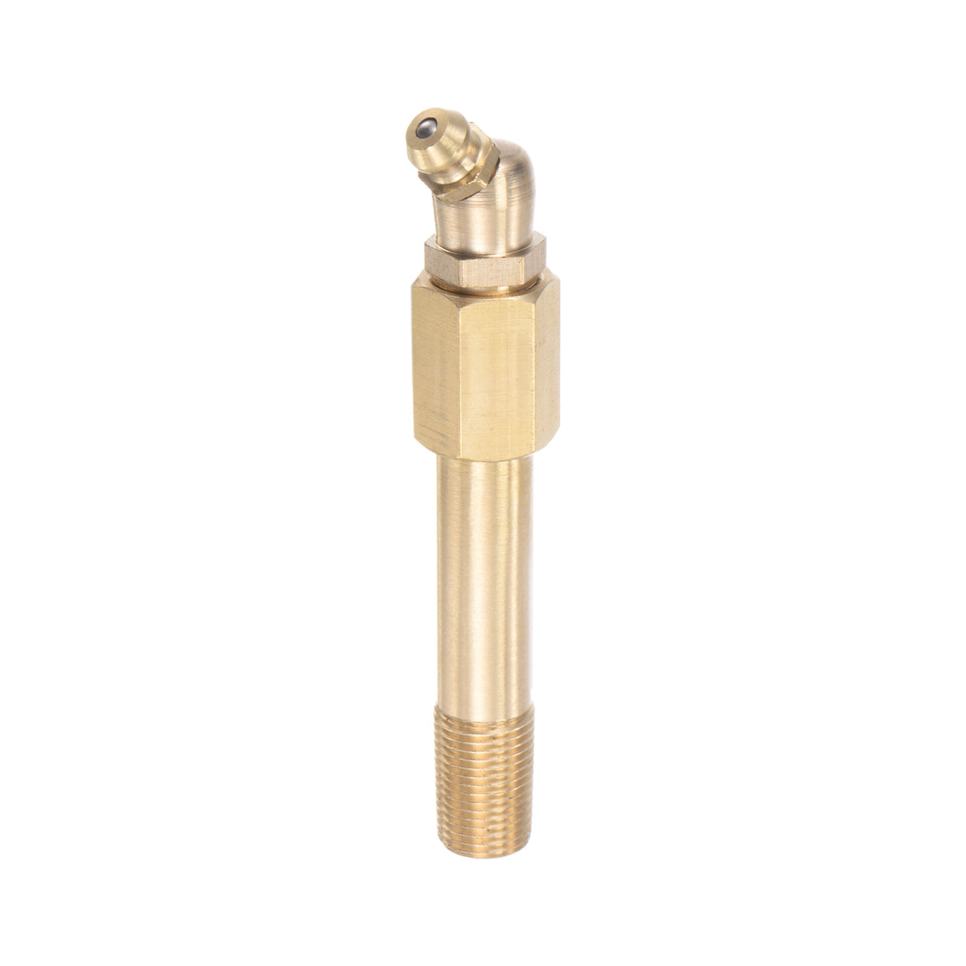 uxcell Uxcell Brass Straight Hydraulic Grease Fitting G1/8 Thread 65mm Length