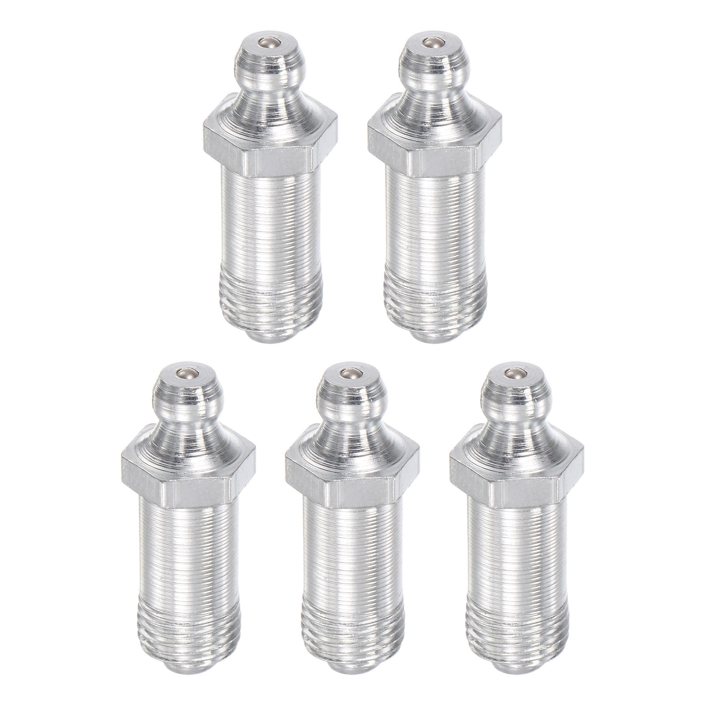 uxcell Uxcell Steel Hydraulic Grease Fitting Assortment G1/8inch Thread 11mm Width, 5Pcs