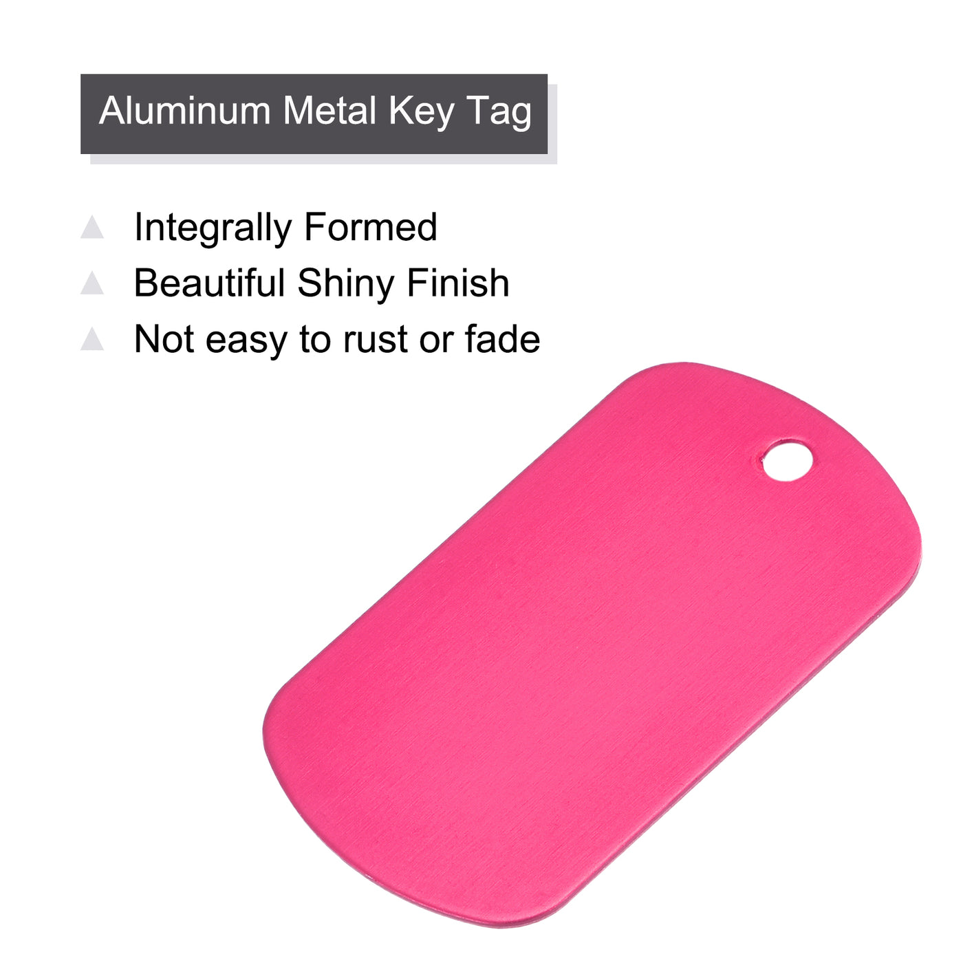 Harfington Metal Blank Tag Stamping DIY Engraving Aluminum ID Tag for Craft, Pendant Decoration