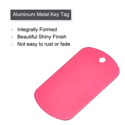 Harfington Metal Blank Tag Stamping Engraving Aluminum ID Tag for Craft, Pendant Decoration