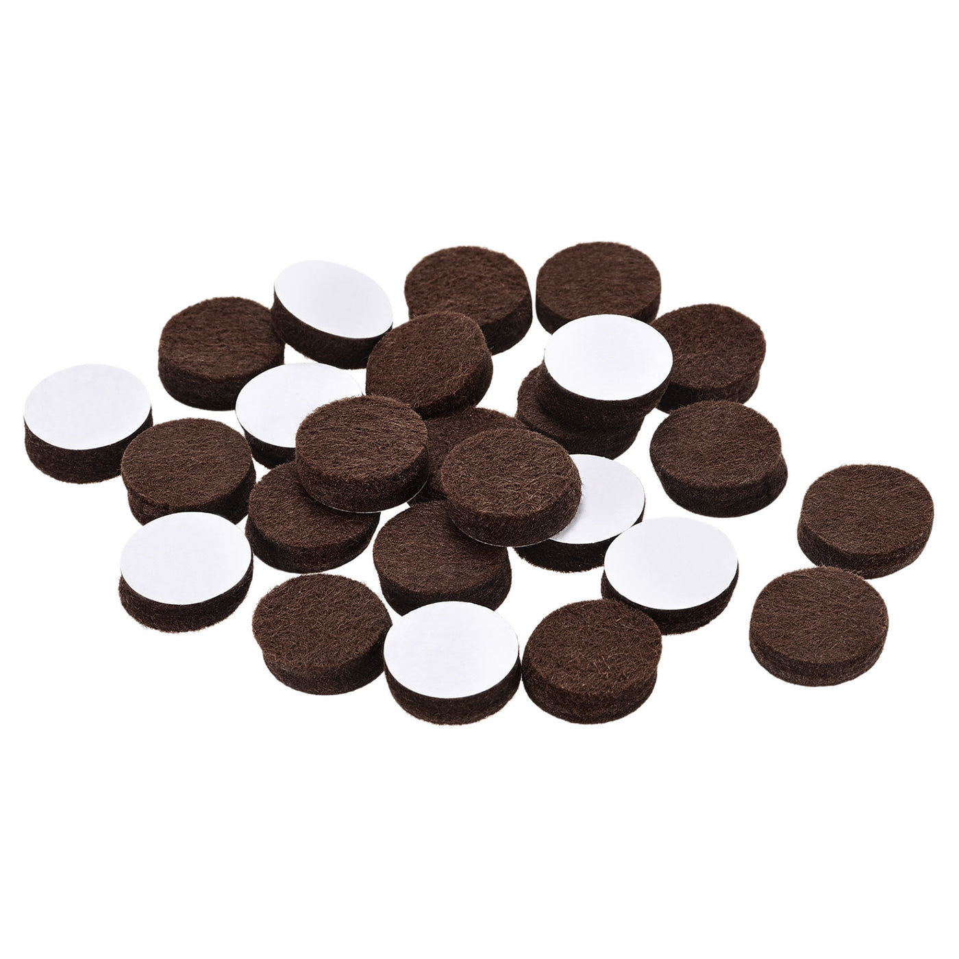 uxcell Uxcell Felt Furniture Pads 15mm Dia 5mm Thick Adhesive Floor Protectors, Brown 100Pcs