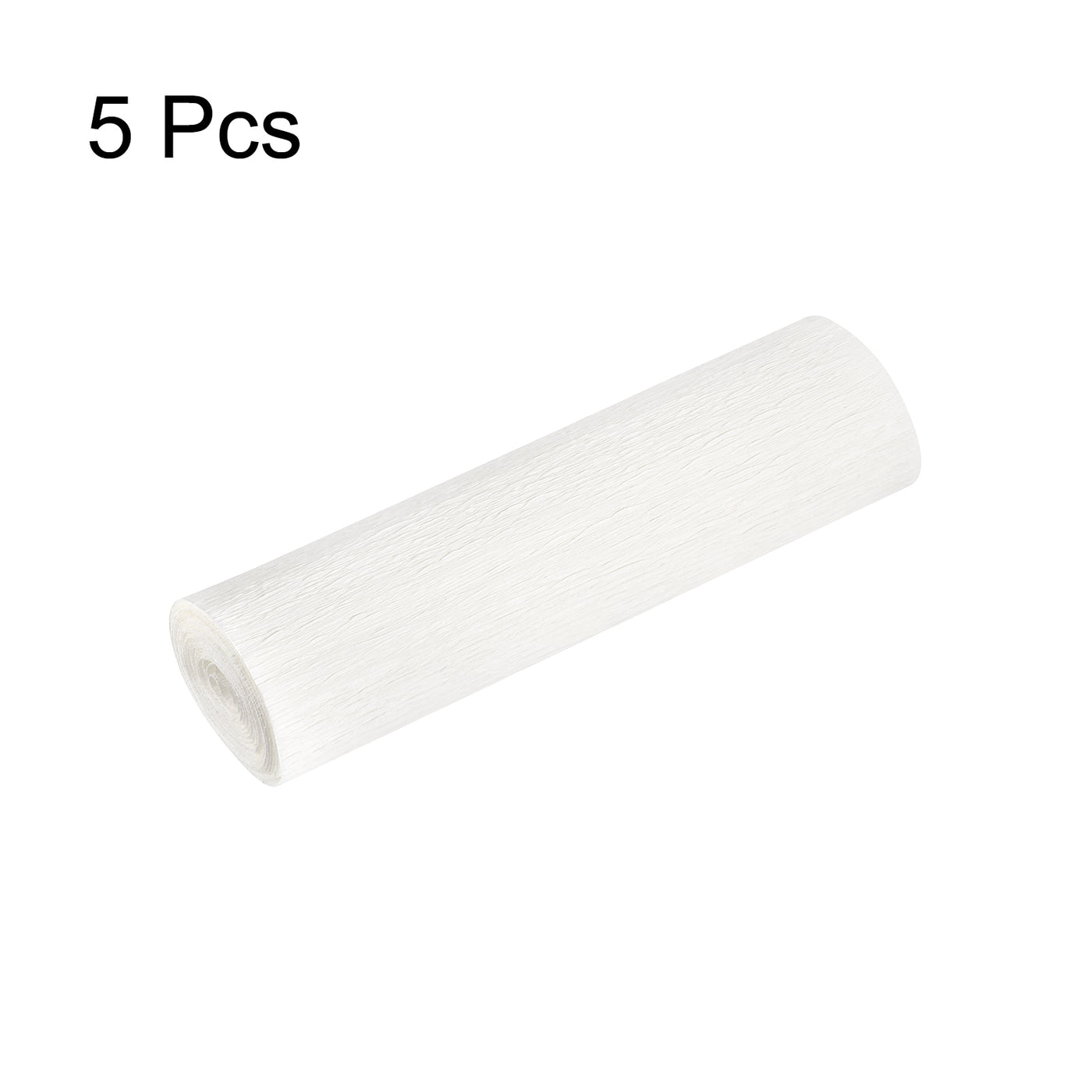 Harfington Crepe Paper Roll Decoration 8.2ft Long 5.9 Inch Wide, White Pack of 5