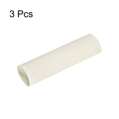 Harfington Crepe Paper Roll Decoration 8.2ft Long 5.9 Inch Wide, Beige Pack of 3