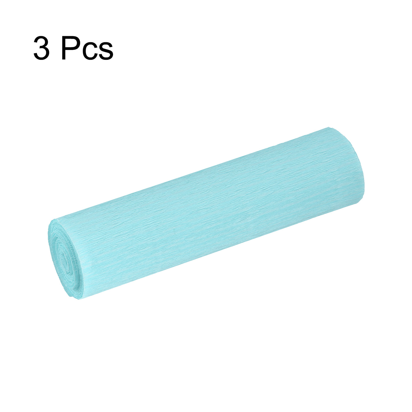 Harfington Crepe Paper Roll Decoration 8.2ft Long 5.9 Inch Wide, Light Blue Pack of 3